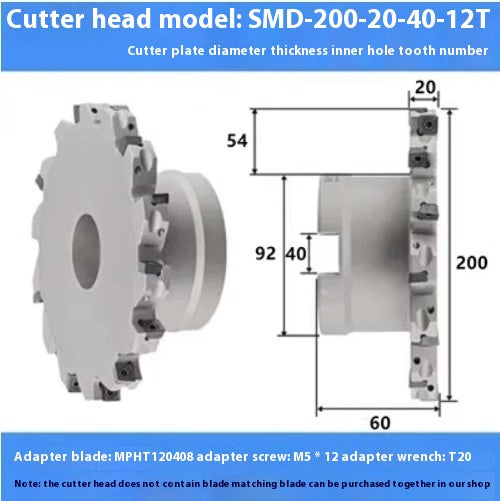2079-CNC sleeve SMD side and face milling cutterhead CNC indexable chip SMC cutterhead T-slot grooving MPHT06 Shandong Denso Pricision Tools Co.,Ltd.